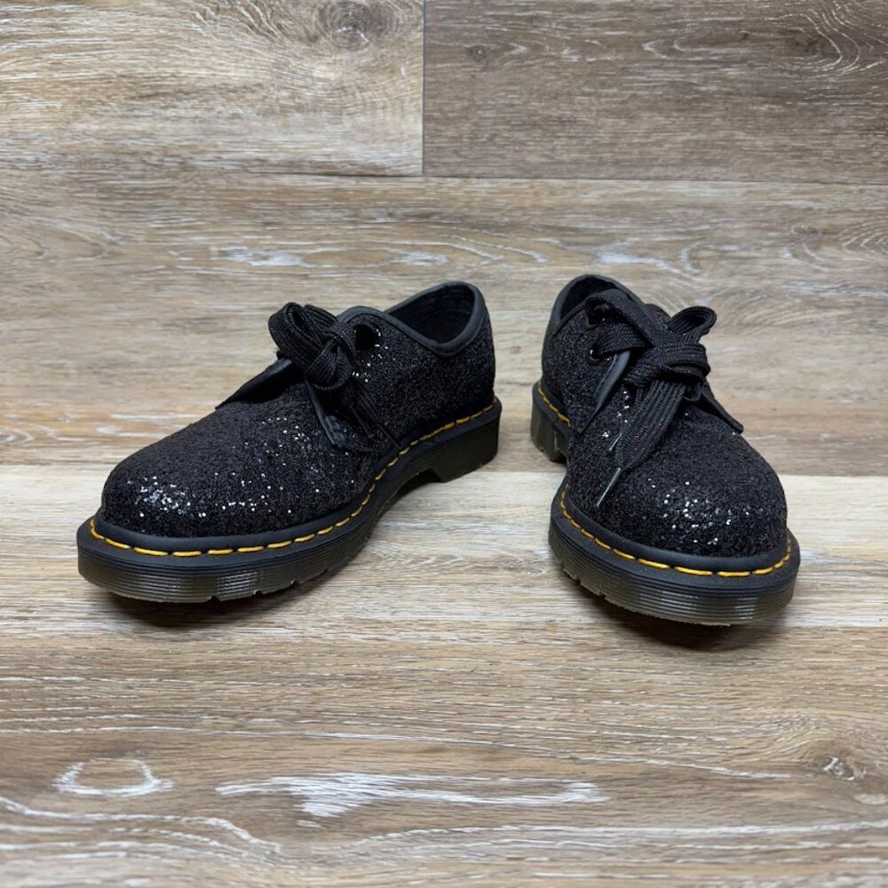 Dr. Martens 1461 Farrah Black Chunky Glitter Oxford Shoes Women's Size 7 - Picture 1 of 7